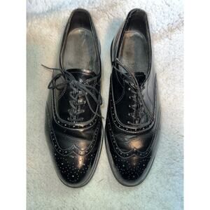 Vintage Red Wing Black Leather Wingtip Brogues Shoe -  Size 8.5